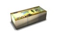 Solomon Islands 100 Dollars Banknotes Money Stack on White Background