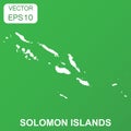 Solomon Islands map icon. Business concept Solomon Islands