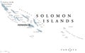 Solomon Islands political map Royalty Free Stock Photo
