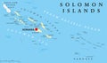 Solomon Islands Political Map