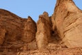 Solomon pillars rock in Timna park, Israel Royalty Free Stock Photo