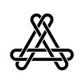Solomon`s knot symbol icon