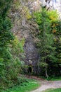 Solomon Stones in Postavaru Massif, Carpathian Mountains. Landscape in the forests of Transylvania, Romania