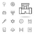 Solomon Temple icon. Judaism icons universal set for web and mobile