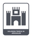 solomon temple in jerusalem icon in trendy design style. solomon temple in jerusalem icon isolated on white background. solomon