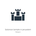 Solomon temple in jerusalem icon vector. Trendy flat solomon temple in jerusalem icon from religion collection isolated on white