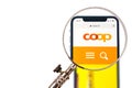 SOLOTHURN, SWITZERLAND - NOVEMBER 11, 2018: Coop logo displayed on a modern smartphone