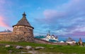 Solovetsky monastery in summer on a white night Royalty Free Stock Photo