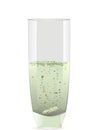 Soluble tablet in a glass Royalty Free Stock Photo