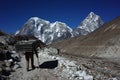 Solukhumbu, Nepal, Everest trek, Porters are carrying extremely big load