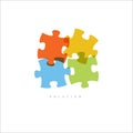 Solution - Abstract vector puzzle concept Royalty Free Stock Photo