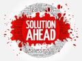 Solution ahead word cloud collage