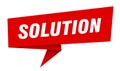 solution banner. solution speech bubble, label, sticker, sign template Royalty Free Stock Photo