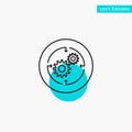 Solution, Business, Company, Finance, Structure turquoise highlight circle point Vector icon