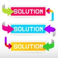 Solution Colorful Stickers - Labels Set Royalty Free Stock Photo