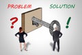 Solution concept watched by business people Royalty Free Stock Photo