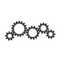 Solution Connection gears isolated vector illustration Royalty Free Stock Photo