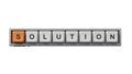 Solution.3D illustration of Computer keyboard keys. Royalty Free Stock Photo
