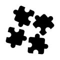 Solution, game, puzzle, strategy black icon