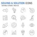 Solution line icon set