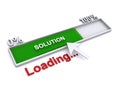 Solution loading on white