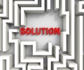 Solution In Maze Shows Puzzle Solved