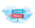 Solution and problem road sign. Answer to hard question.