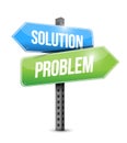 Solution, problem sign illustration design Royalty Free Stock Photo