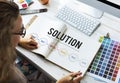 Solution Problem Solving Share Ideas Concept Royalty Free Stock Photo