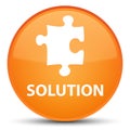 Solution (puzzle icon) special orange round button