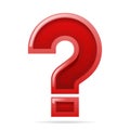 Solution search question mark isolated 3d design sign vector illustration Royalty Free Stock Photo