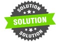 solution sign. solution circular band label. solution sticker Royalty Free Stock Photo