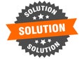 solution sign. solution circular band label. solution sticker Royalty Free Stock Photo