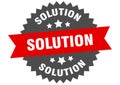 solution sign. solution circular band label. solution sticker Royalty Free Stock Photo