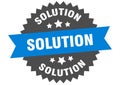 solution sign. solution circular band label. solution sticker Royalty Free Stock Photo