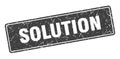 solution sign. solution grunge stamp. Royalty Free Stock Photo