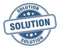 solution stamp. solution round grunge sign. Royalty Free Stock Photo