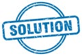 solution stamp. solution round grunge sign. Royalty Free Stock Photo