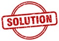 solution stamp. solution round grunge sign. Royalty Free Stock Photo