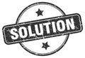 solution stamp. solution round grunge sign. Royalty Free Stock Photo