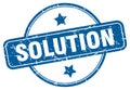 solution stamp. solution round grunge sign. Royalty Free Stock Photo