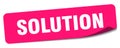 solution sticker. solution label Royalty Free Stock Photo