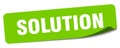 solution sticker. solution label Royalty Free Stock Photo