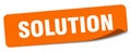 solution sticker. solution label Royalty Free Stock Photo