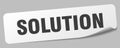 solution sticker. solution label Royalty Free Stock Photo