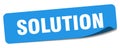 solution sticker. solution label Royalty Free Stock Photo