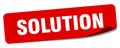 solution sticker. solution label Royalty Free Stock Photo