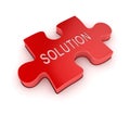 Solution text on red puzzle piece