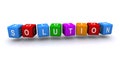Solution word block on white Royalty Free Stock Photo