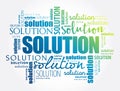 SOLUTION word cloud collage, business concept background Royalty Free Stock Photo